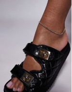 Schmna sandals with buckles in leather black
