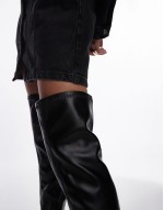 Tash heeled over the knee boot in black