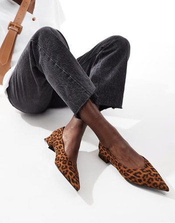 Lavinia heeled ballet in leopard