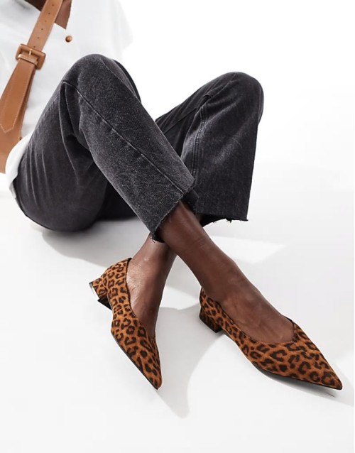 Lavinia heeled ballet in leopard