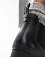 Halton chunky Chelsea wellington boots in black