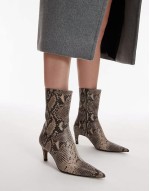 ‌Breathable Neeve premium leather high heeled ankle boots