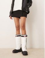 Intrepid tall buckle snow boots in white