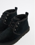 Neumel Black Lace Up Ankle Boots