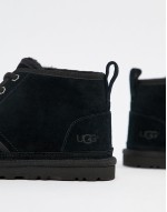 Neumel Black Lace Up Ankle Boots
