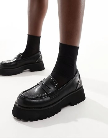 Jacina studded chunky loafers in black